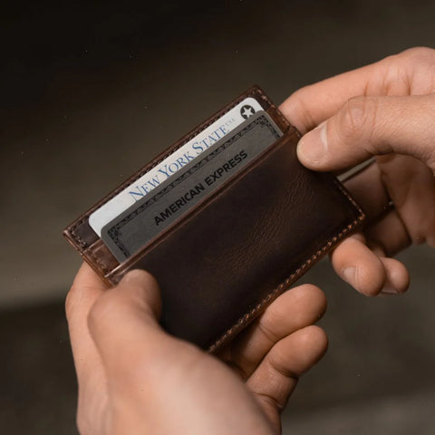 Leather Card Holder | Black Coffee