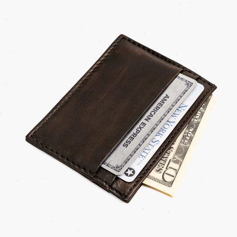 Leather Card Holder | Black Coffee