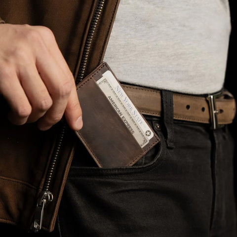 Leather Card Holder | Tobacco