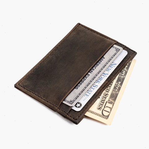 Leather Card Holder | Tobacco