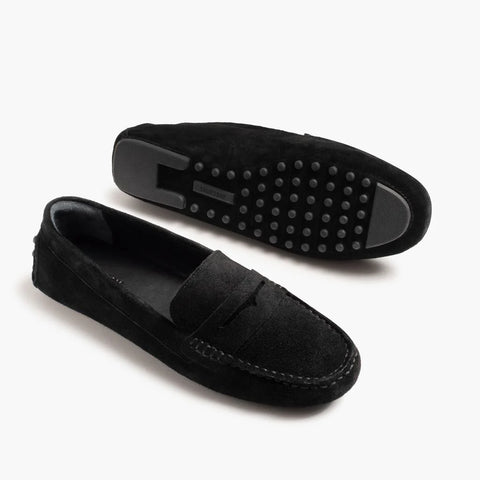 Driving Loafer | Black Suede