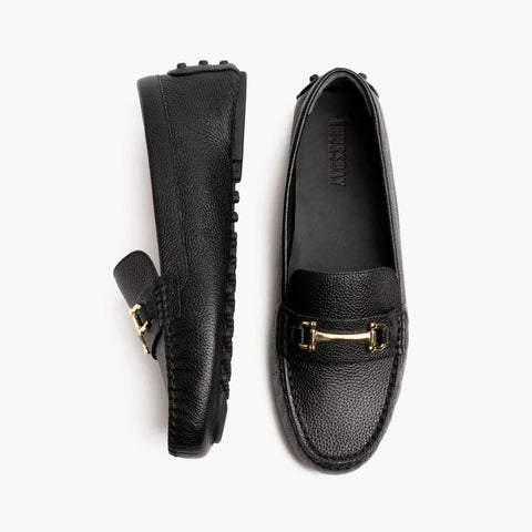 Driving Loafer | Black & Gold