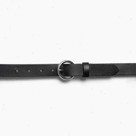 Women's Circle Leather Belt | Black